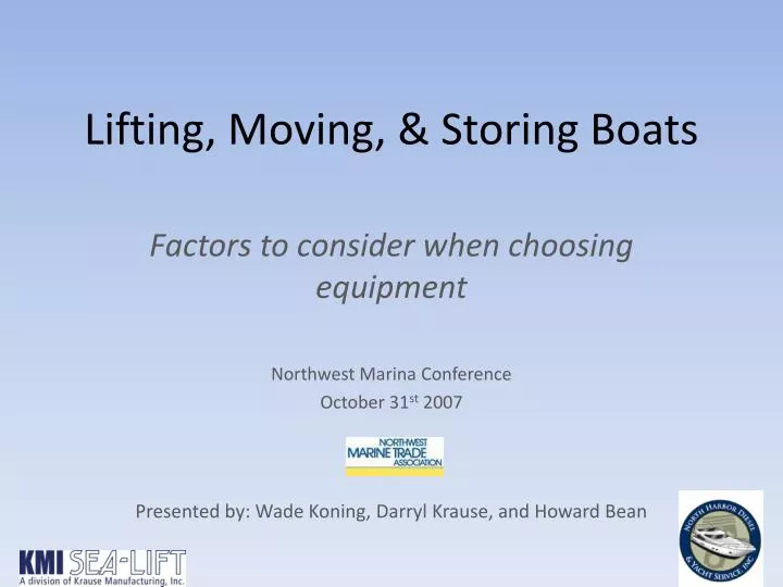 lifting moving storing boats