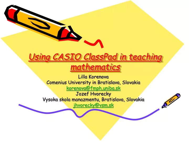 using casio classpad in teaching mathematics