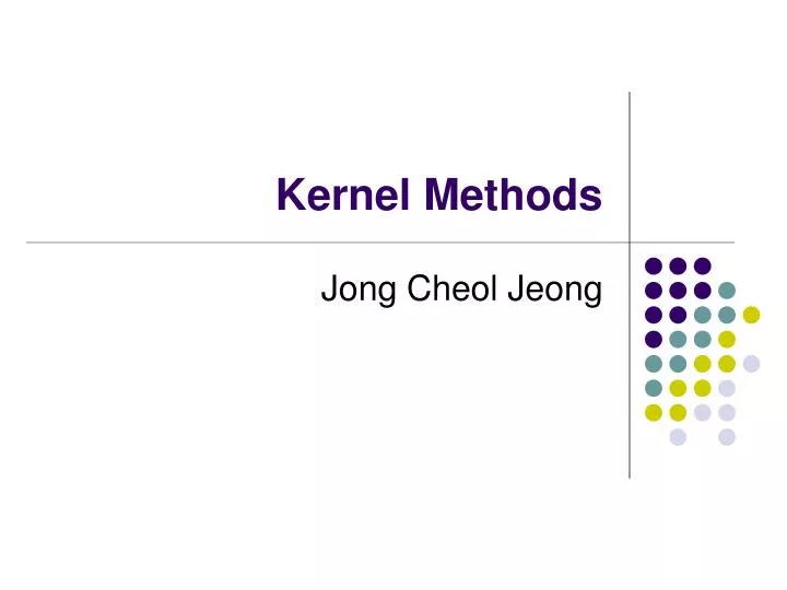 kernel methods
