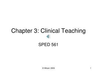 Chapter 3: Clinical Teaching