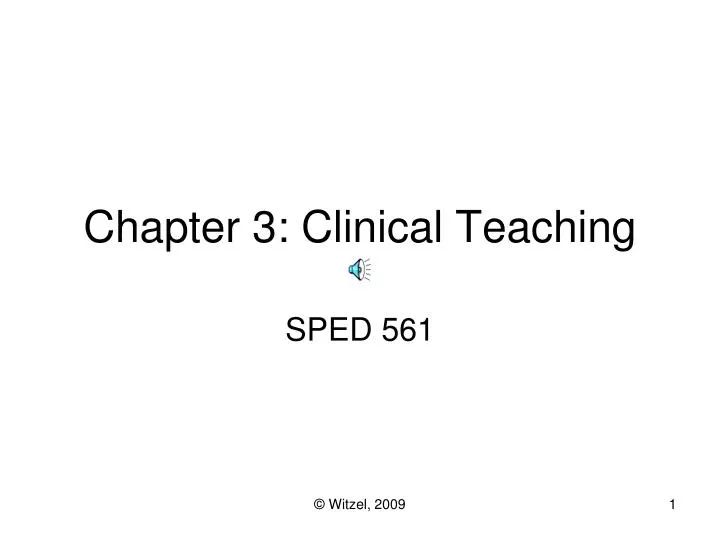 chapter 3 clinical teaching