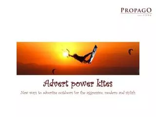 Advert power kites New ways to advertise outdoors for the aggressive, modern and stylish
