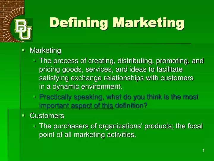 defining marketing