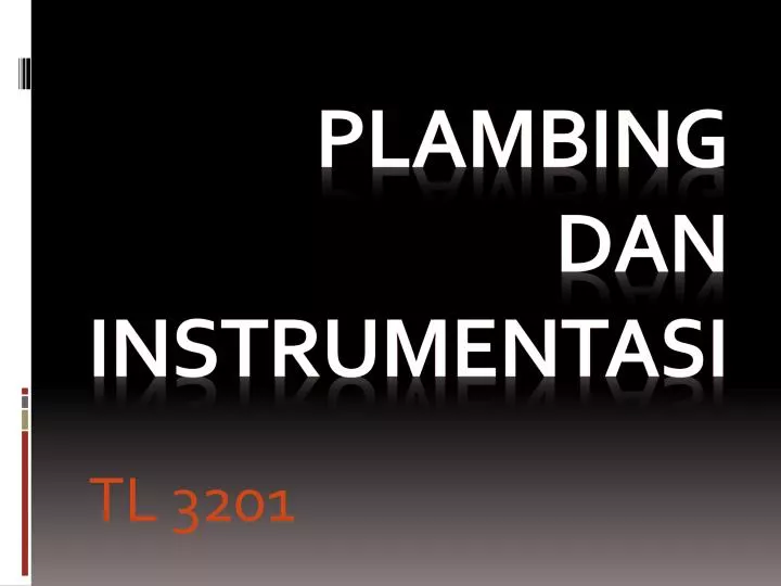 plambing dan instrumentasi