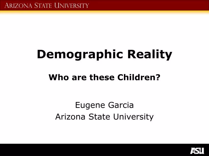 demographic reality who are these children