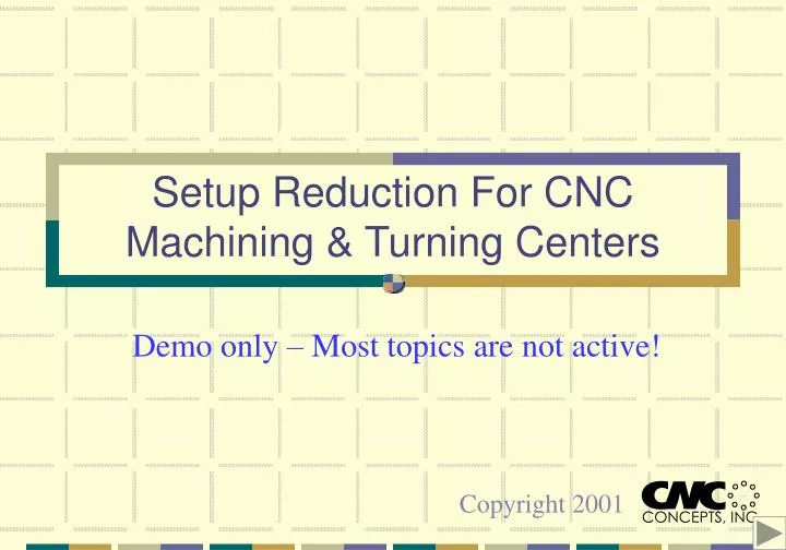 setup reduction for cnc machining turning centers