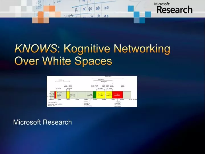 knows kognitive networking over white spaces