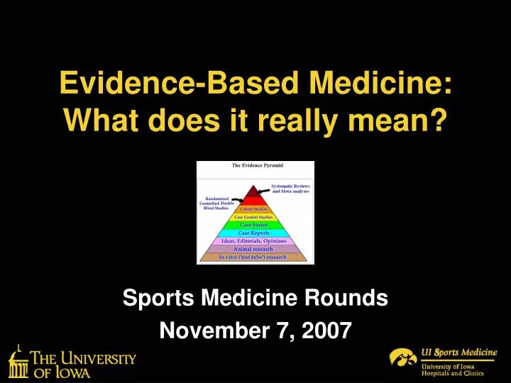 evidence based medicine what does it really mean