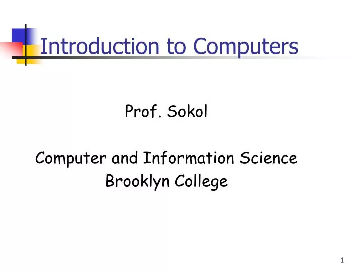 introduction to computers