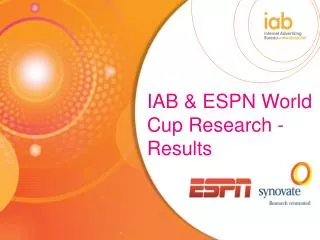 IAB &amp; ESPN World Cup Research - Results