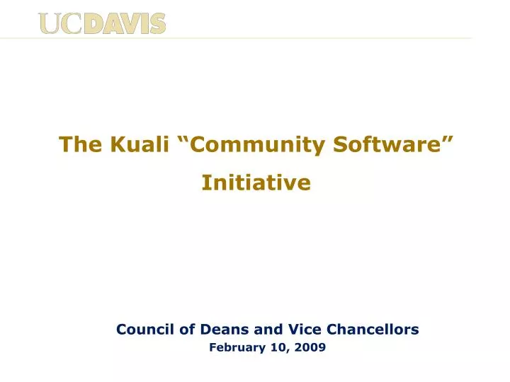 the kuali community software initiative