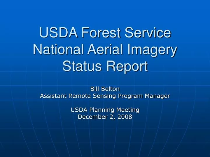 usda forest service national aerial imagery status report