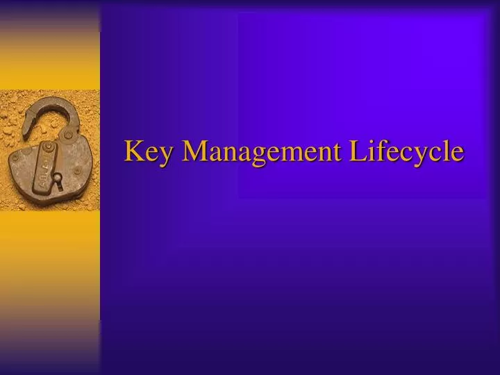 key management lifecycle