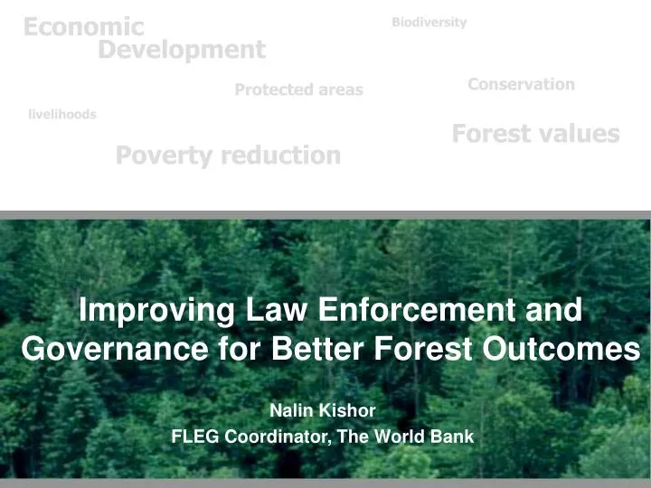 improving law enforcement and governance for better forest outcomes