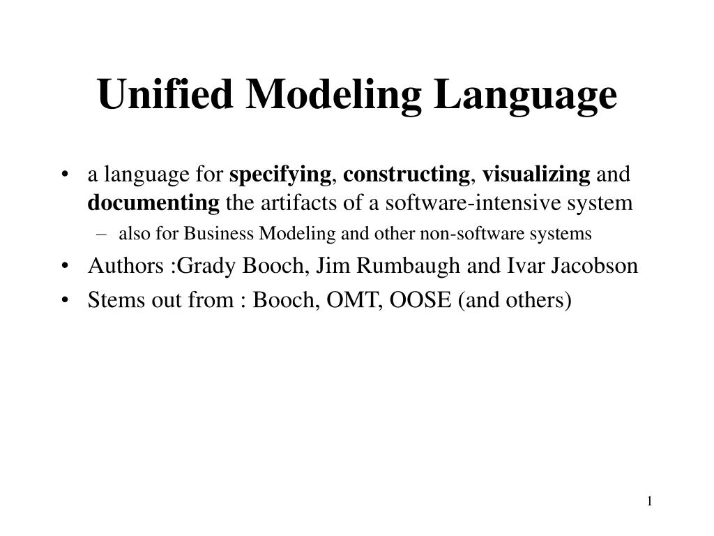 PPT - Unified Modeling Language PowerPoint Presentation, free download ...