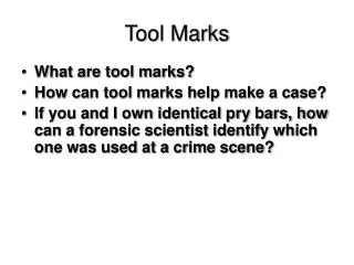 Tool Marks