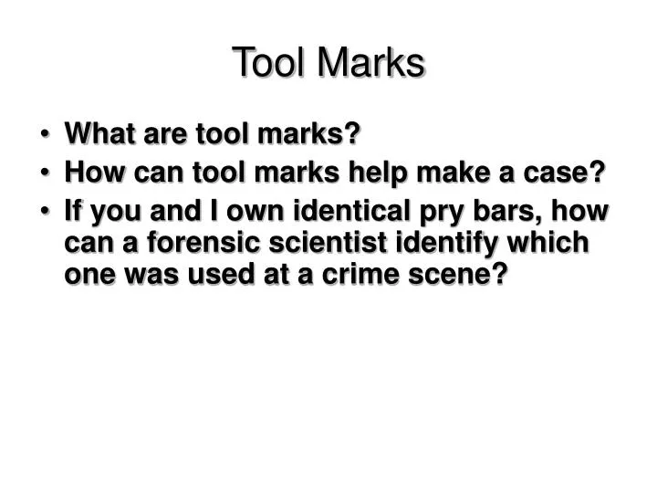 tool marks