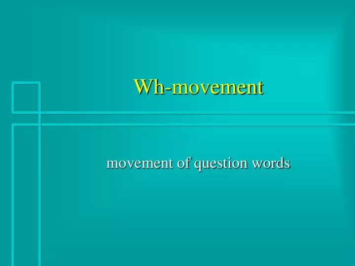 wh movement