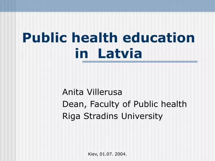 public health education in latvia