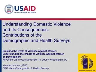 Understanding Domestic Violence and Its Consequences: Contributions of the Demographic and Health Surveys