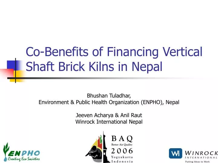 co benefits of financing vertical shaft brick kilns in nepal