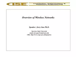 Overview of Wireless Networks