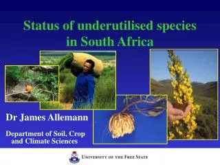 Status of underutilised species in South Africa