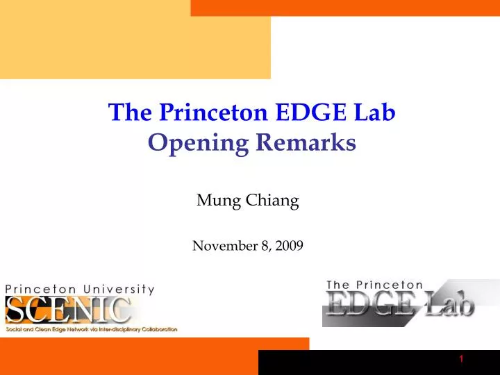 the princeton edge lab opening remarks