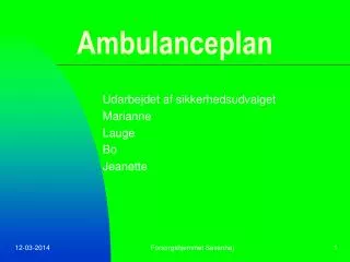 Ambulanceplan