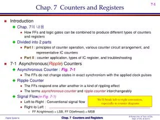 Chap. 7 Counters and Registers