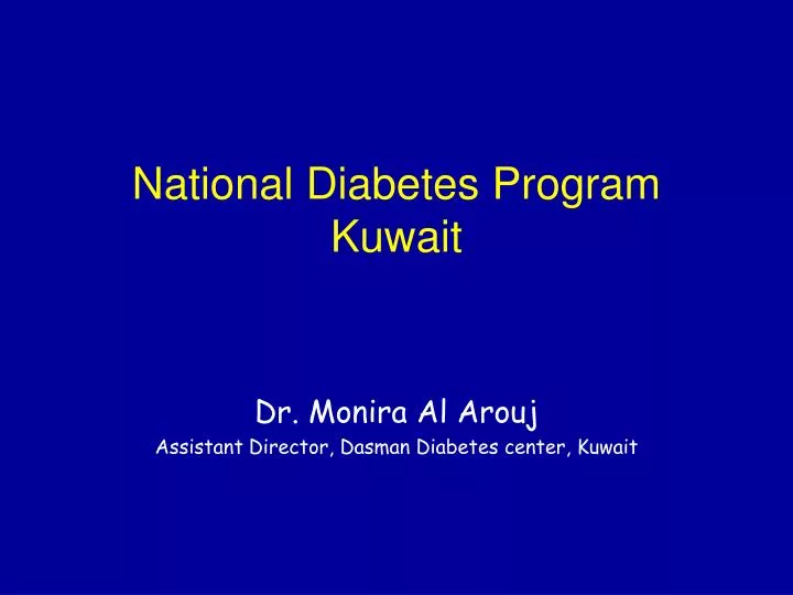 national diabetes program kuwait
