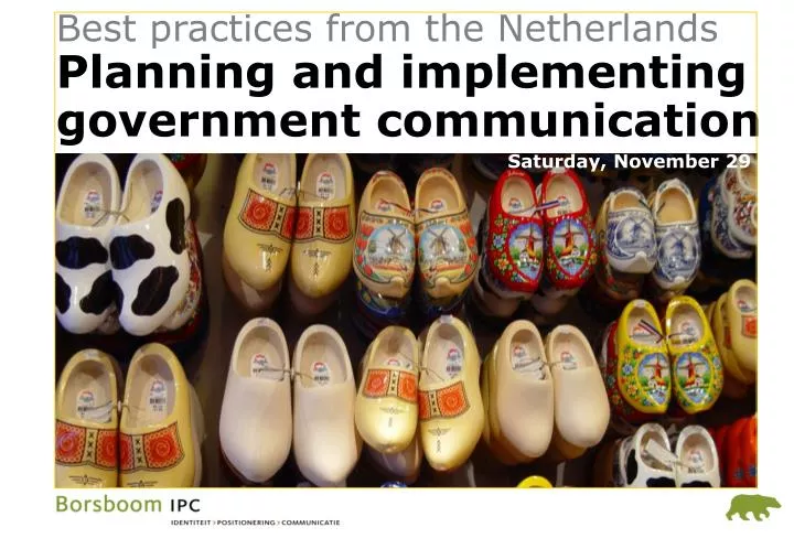 best practices from the netherlands planning and implementing government communication