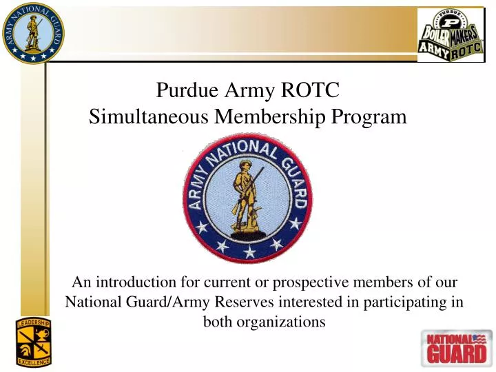 purdue army rotc simultaneous membership program