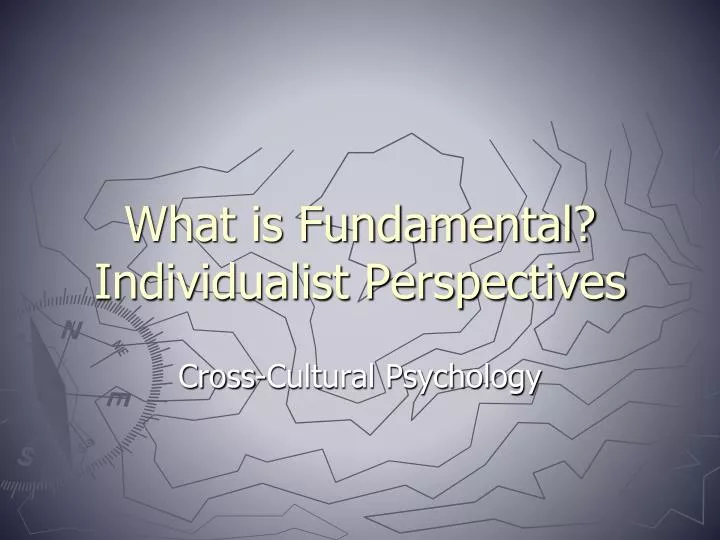 what is fundamental individualist perspectives