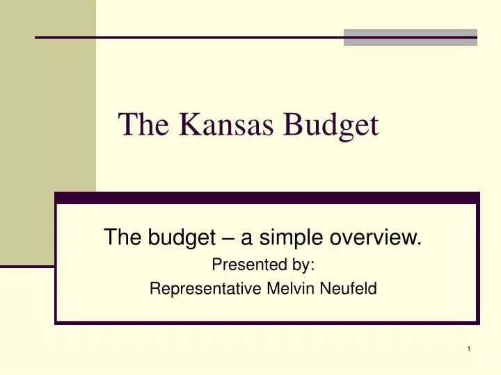the kansas budget