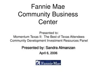 Fannie Mae Community Business Center