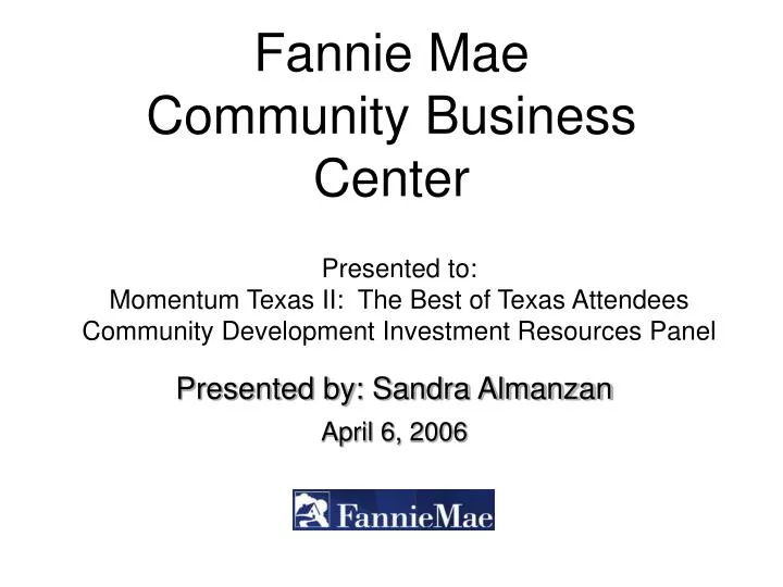 fannie mae community business center