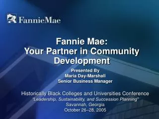 Fannie Mae: Your Partner in Community Development