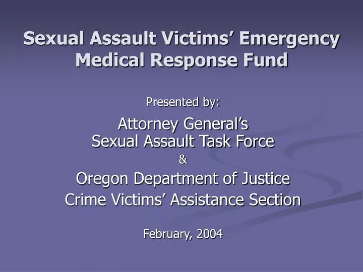 sexual assault victims emergency medical response fund