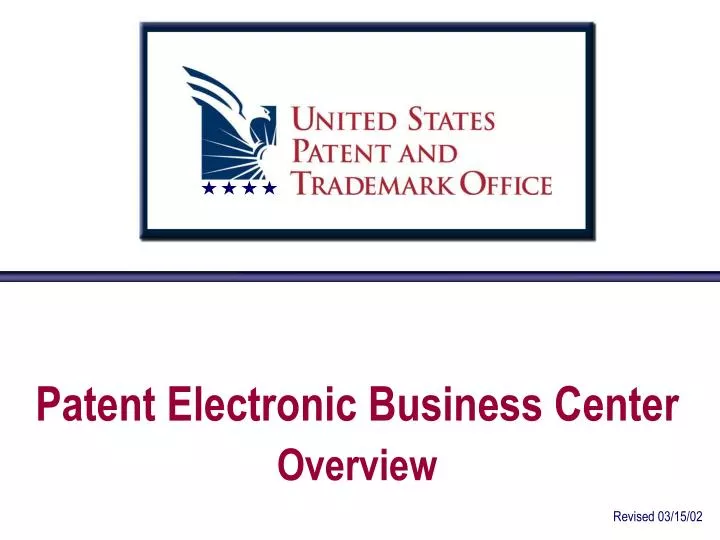 patent electronic business center overview