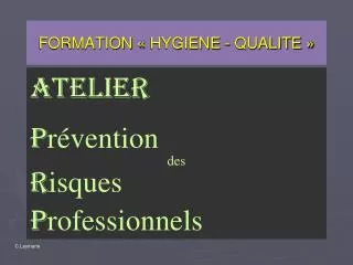 formation hygiene qualite