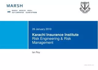 Karachi Insurance Institute Risk Engineering &amp; Risk Management