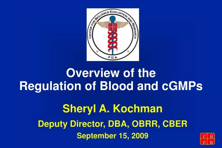 overview of the regulation of blood and cgmps