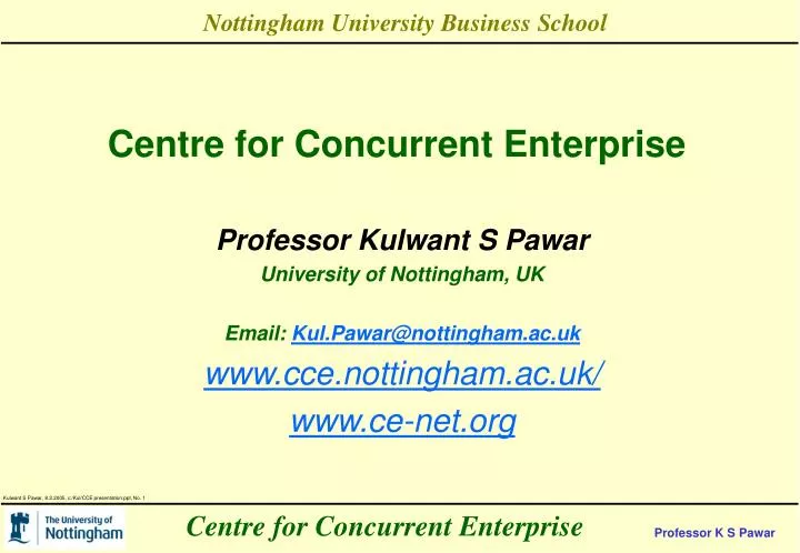 centre for concurrent enterprise