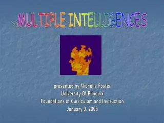 MULTIPLE INTELLIGENCES