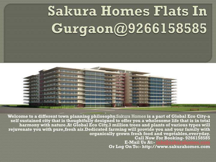 sakura homes flats in gurgaon@9266158585