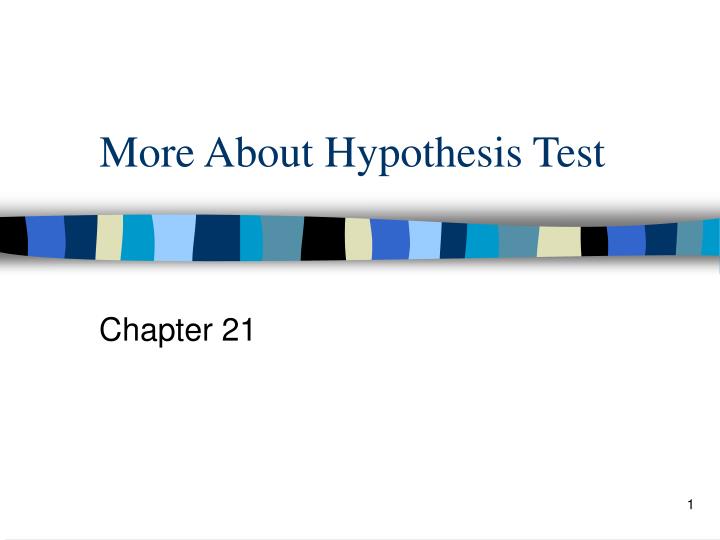more about hypothesis test