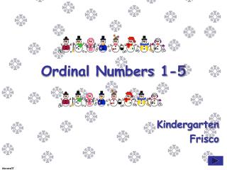 Ordinal Numbers 1-5