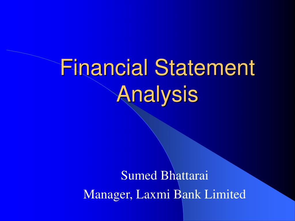 PPT - Financial Statement Analysis PowerPoint Presentation, free ...