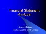 Financial Statement Analysis - slide 1
